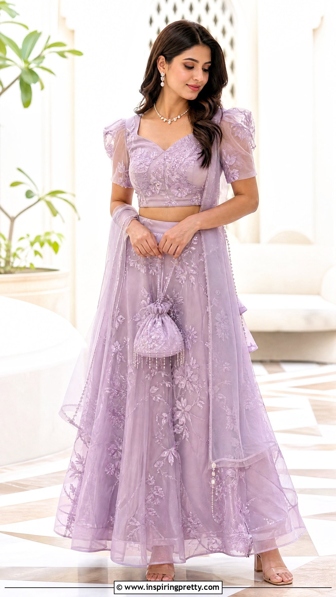 Organza Lehenga Top - 50 lehenga top design ideas