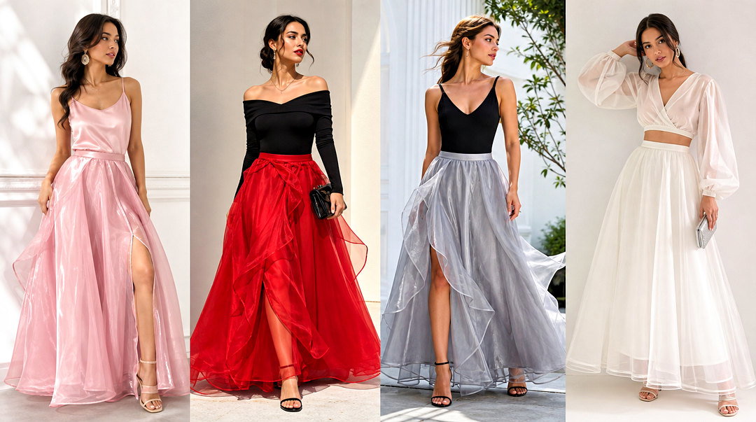 20 Organza Skirt and Top Outfit Ideas for Elegant Events