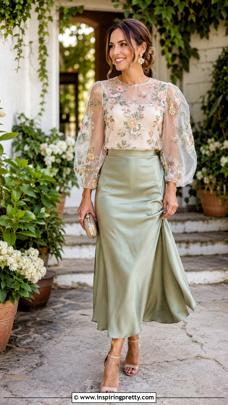 Organza Top Wedding Guest Outfit - 50 organza top styles