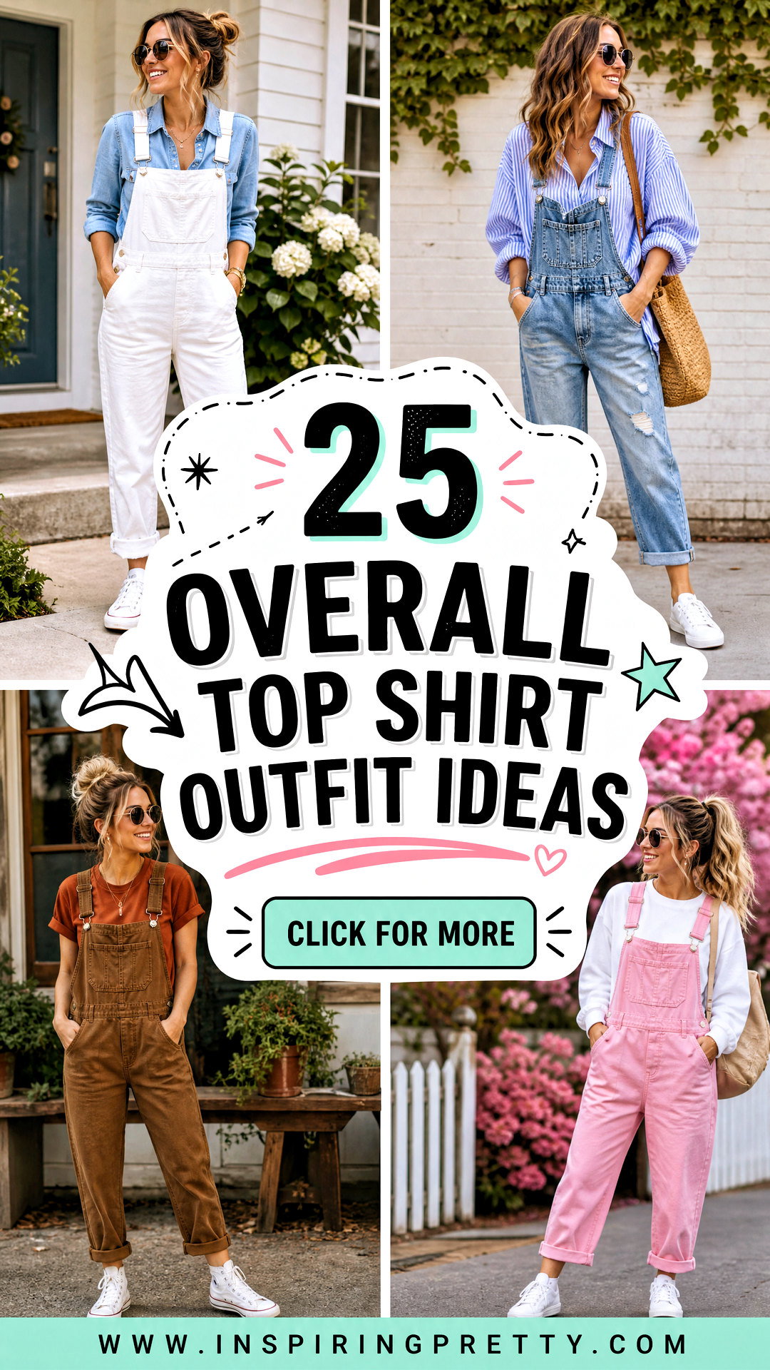 25 Overall Top Shirt Outfit Ideas for Easy Layered Looks - 25 Overall Top Shirt Outfit Ideas for Easy Layered Looks