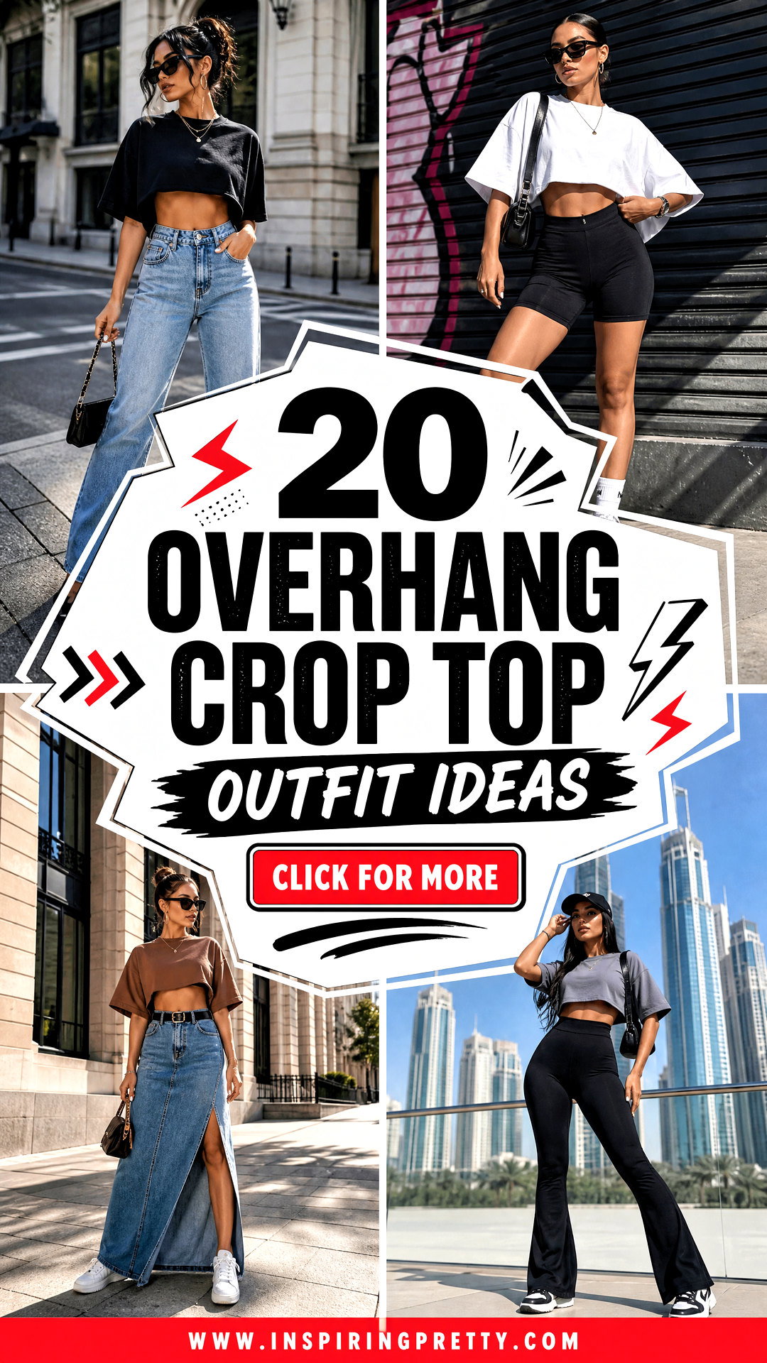 20 Overhang Crop Top Outfit Ideas for Bold Street Style - 20 Overhang Crop Top Outfit Ideas for Bold Street Style