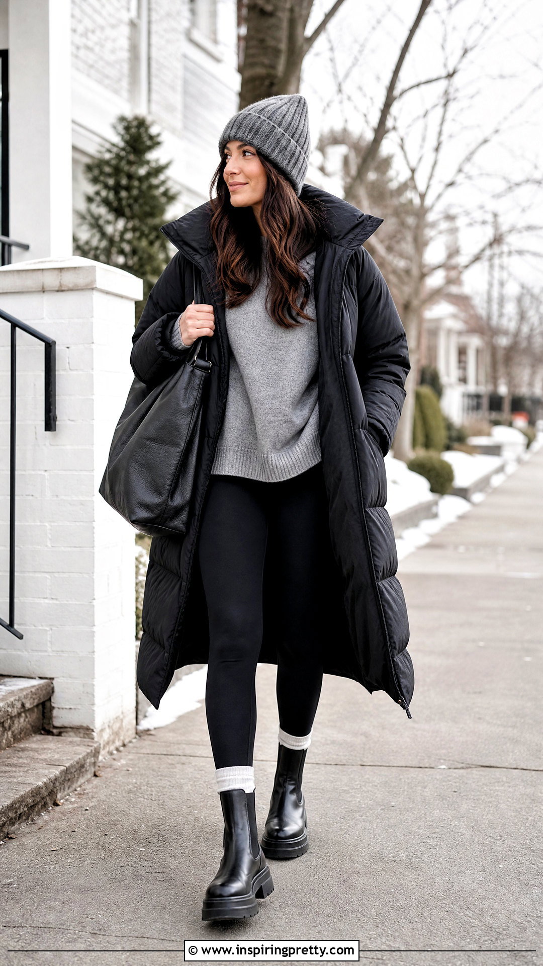 Oversized Crewneck Sweater With Leggings - 50 winter tops for women