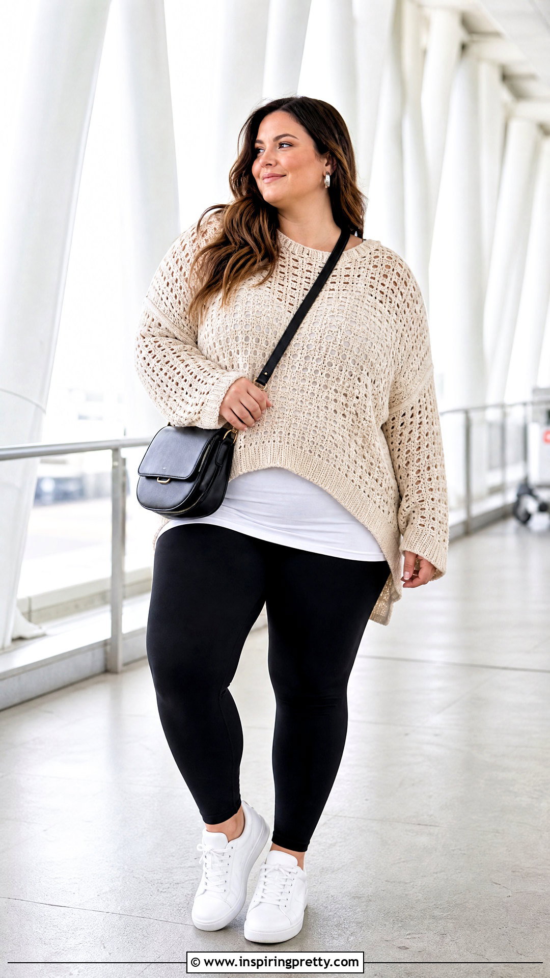 Oversized Crochet Top With Leggings - 25 Crochet Top For Spring outfit ideas