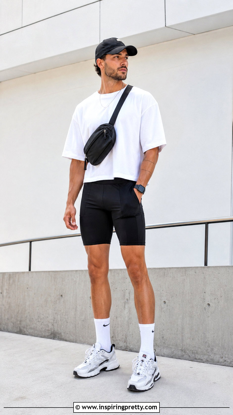 Oversized Crop T Shirt With Bike Shorts - 20 Mens Sports Crop Tops