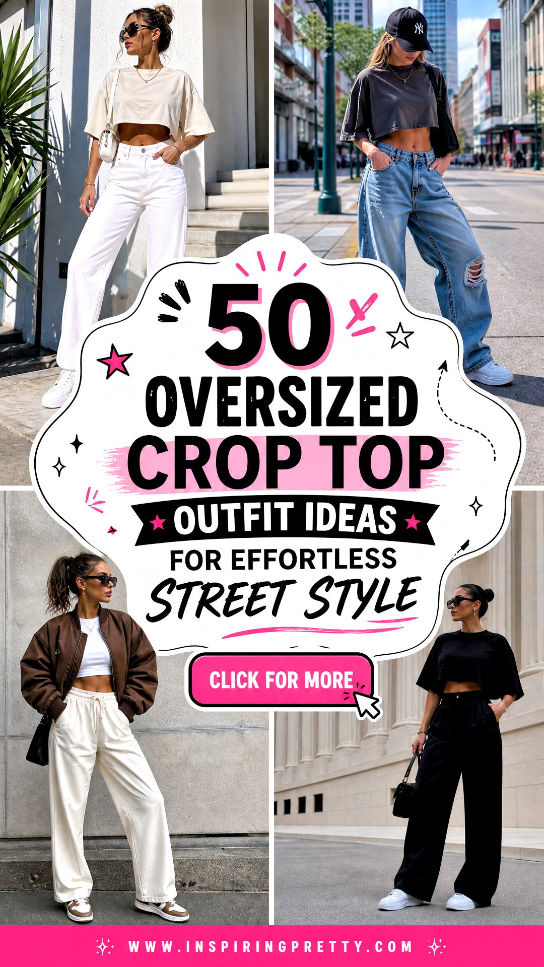50 Oversized Crop Top Outfit Ideas for Effortless Street Style - 50 Oversized Crop Top Outfit Ideas for Effortless Street Style