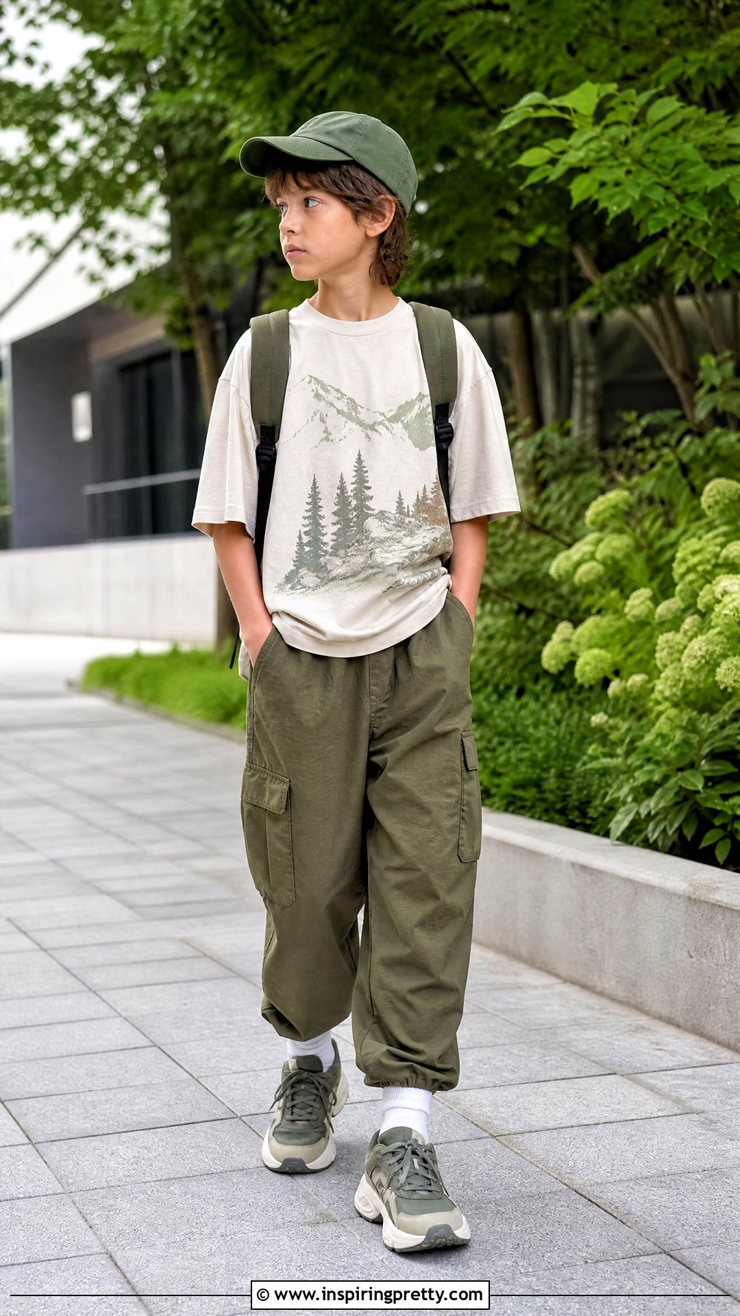 Oversized Graphic T Shirt With Cargo Pants - 50 latest kids top designs