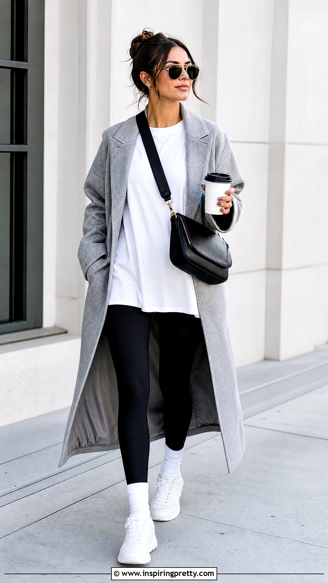 Oversized Long Sleeve Top With Leggings - 50 long sleeve top outfit ideas