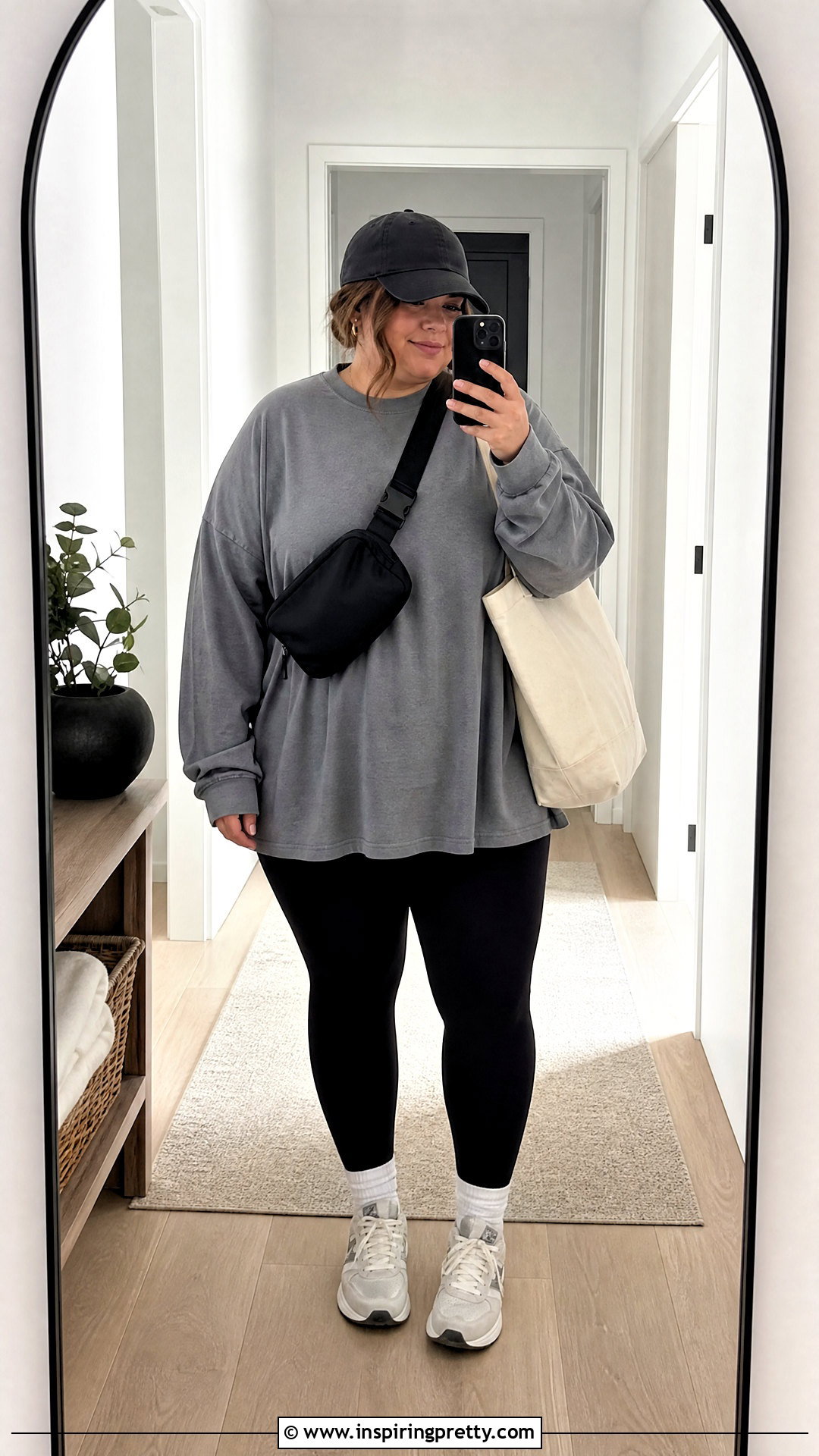 Oversized Long Sleeve Top With Leggings - 50 cute long sleeve tops outfit ideas