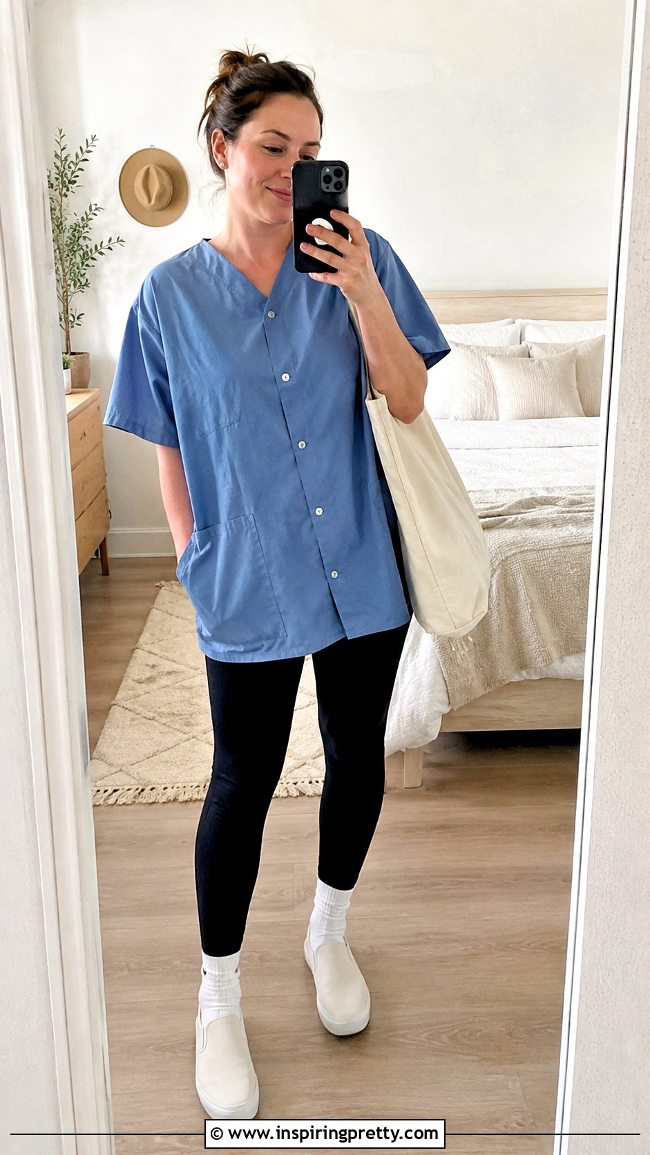Oversized Mastectomy Shirt With Leggings - 20 Mastectomy Tops outfit ideas