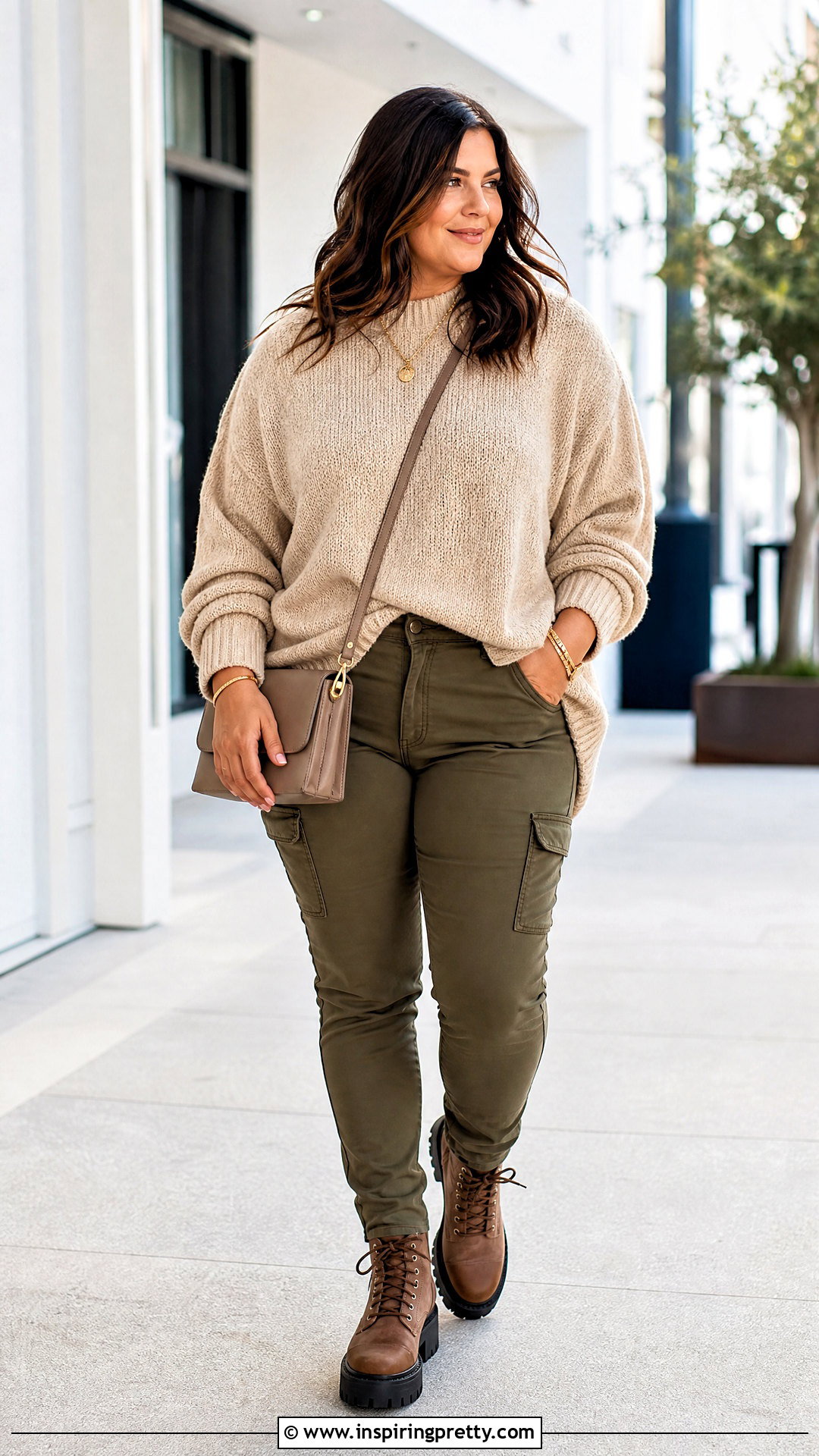 Oversized Sweater With Slim Cargo Pants - 20 tops that look good with cargo pants