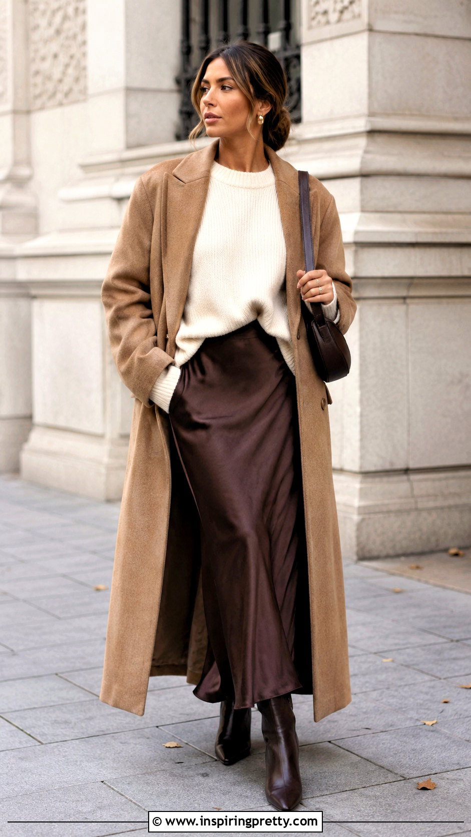 Oversized Sweater With Slip Skirt - 50 tops for skirts ideas