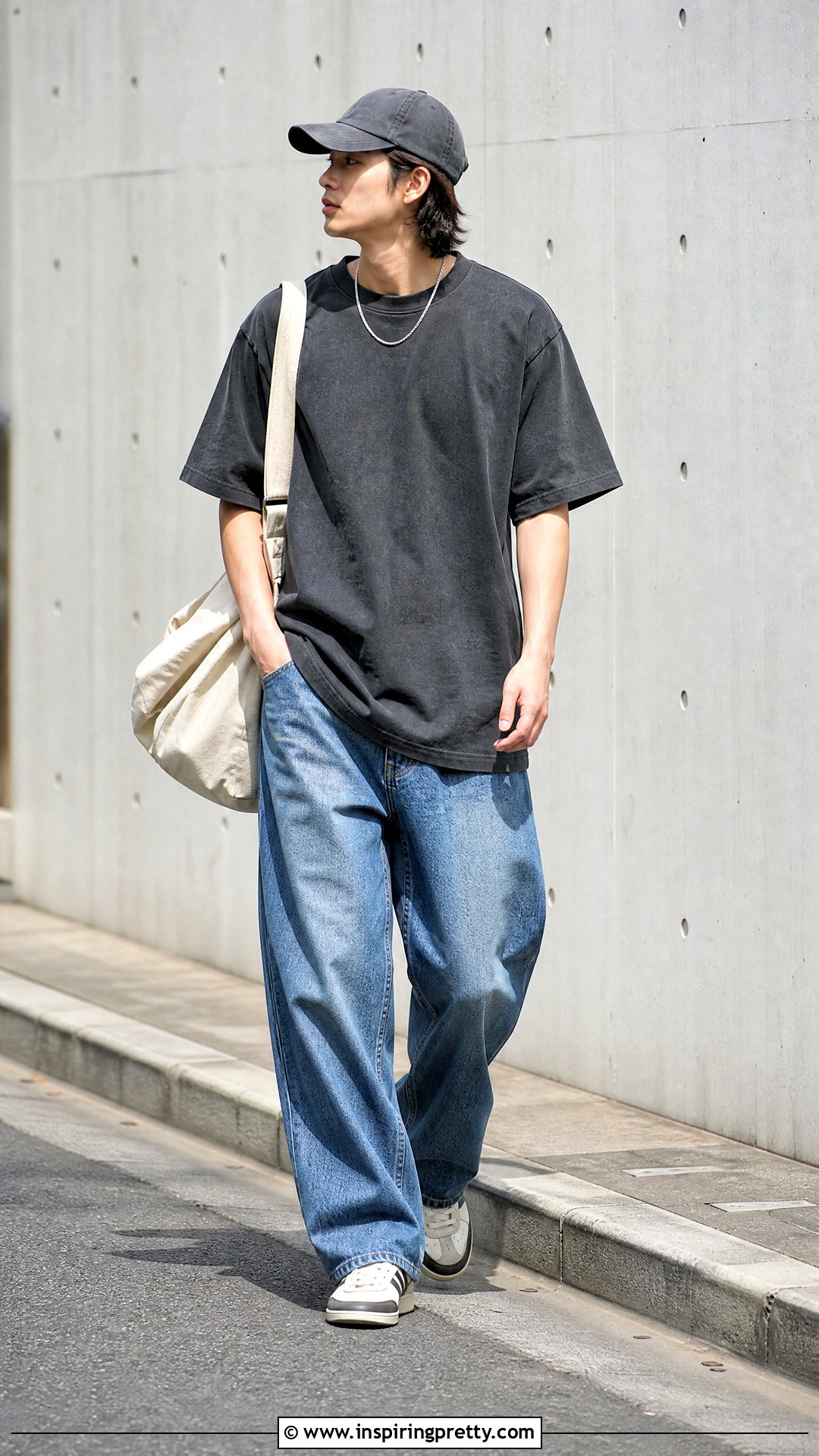 Oversized T Shirt With Wide Leg Jeans - 20 Trendy Tops For Men's Wardrobe Ideas