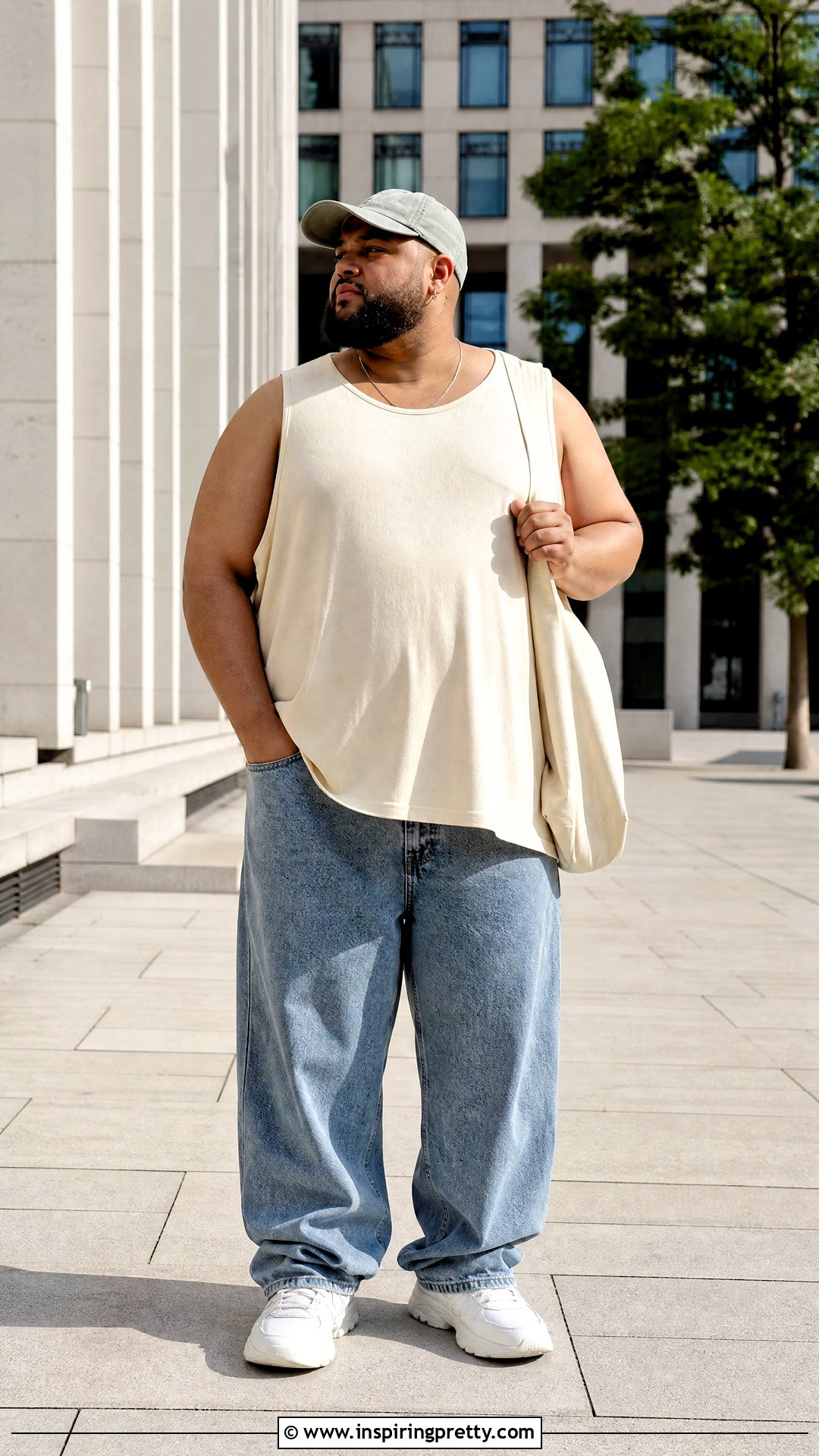 Oversized Tank Top With Relaxed Jeans - 50 tank tops for men