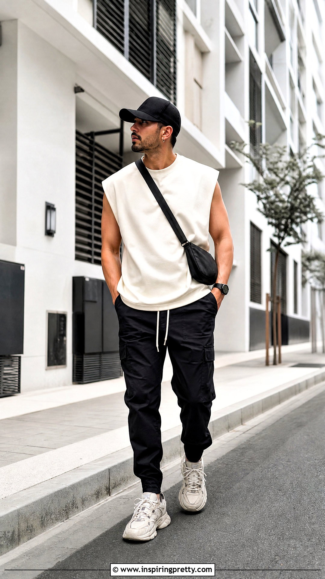 Oversized Tank Top With Slim Pants - 50 mens tank top outfits