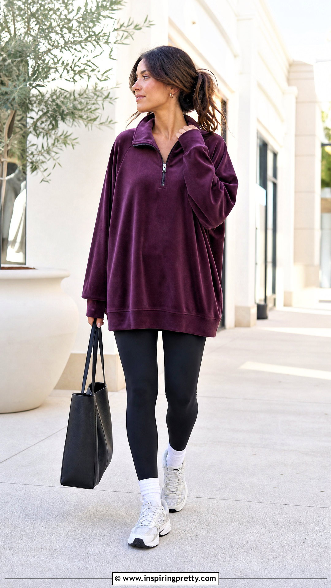 Oversized Velour Top With Leggings - 25 velour tops for women