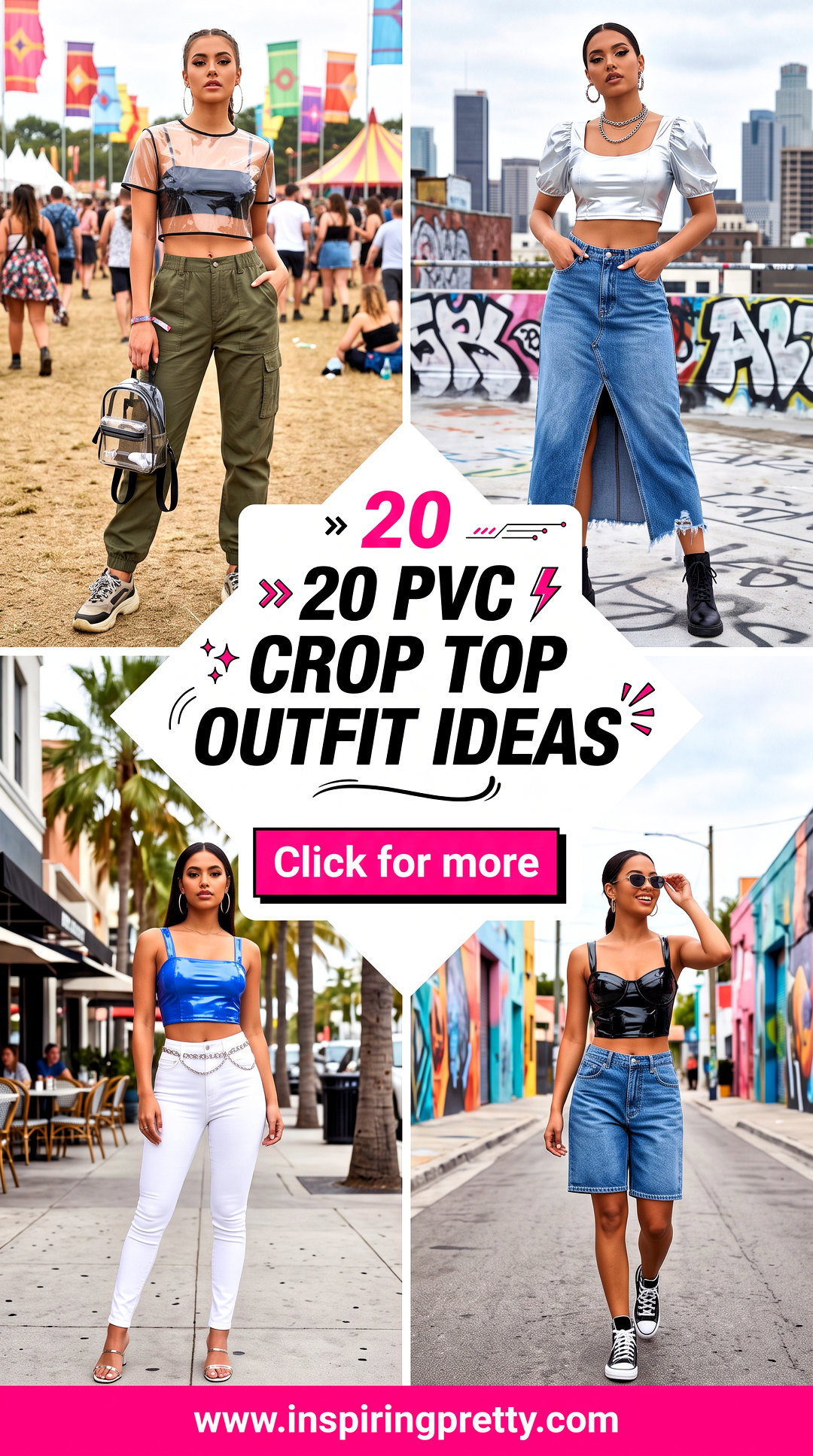 20 PVC Crop Top Outfit Ideas for Fresh Bold Festival Style - 20 PVC Crop Top Outfit Ideas for Fresh, Bold Festival Style