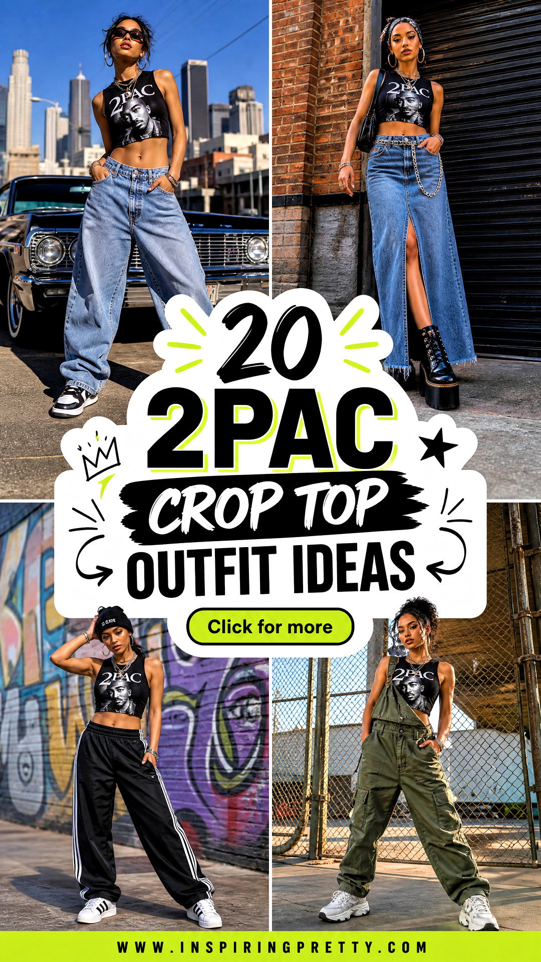 20 2Pac Crop Top Outfit Ideas for Bold Iconic Throwback Style - 20 2Pac Crop Top Outfit Ideas for Bold, Iconic Throwback Style