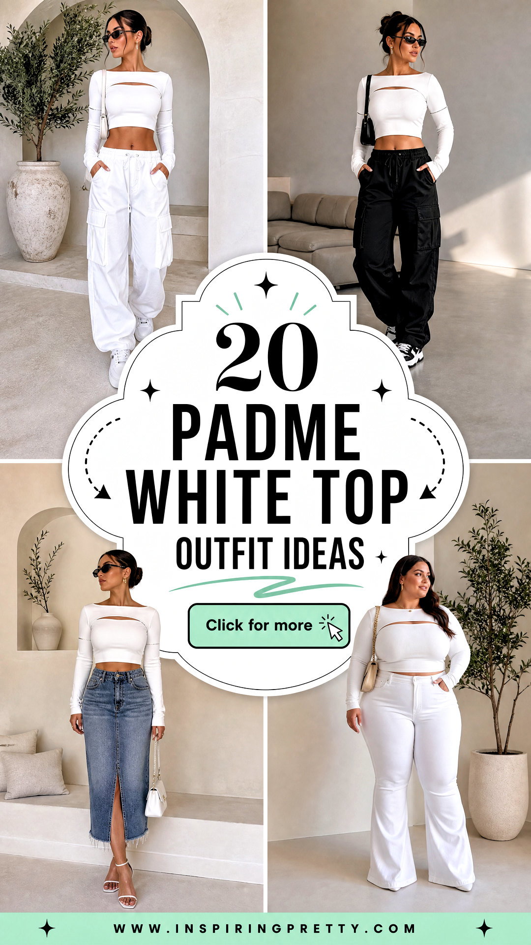 20 Padme White Top Outfit Ideas for Chic Minimalist Looks - 20 Padme White Top Outfit Ideas for Chic Minimalist Looks