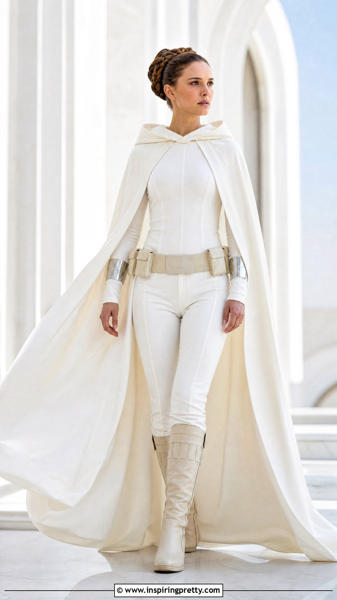 Padme White Top With White Cape - 20 Padme White Top outfit ideas