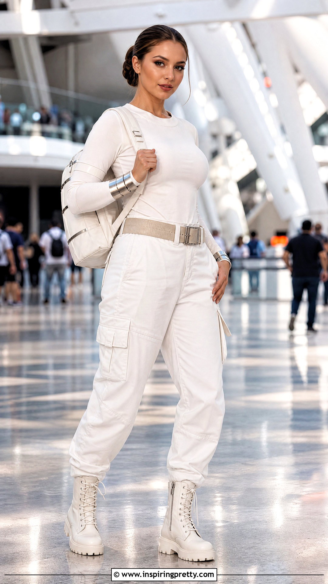 Padme White Top With White Cargo Pants - 20 Padme White Top outfit ideas