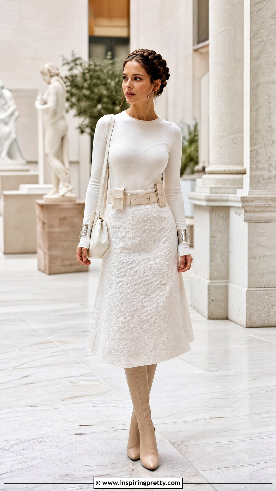 Padme White Top With White Midi Skirt - 20 Padme White Top outfit ideas