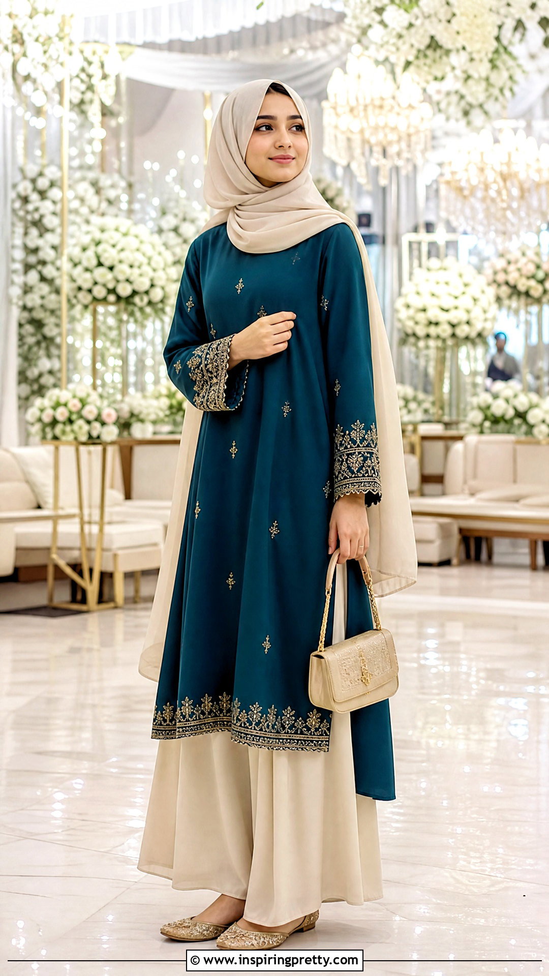 Pakistani Long Shirt With Palazzo Pants - 50 long tops designs for muslims