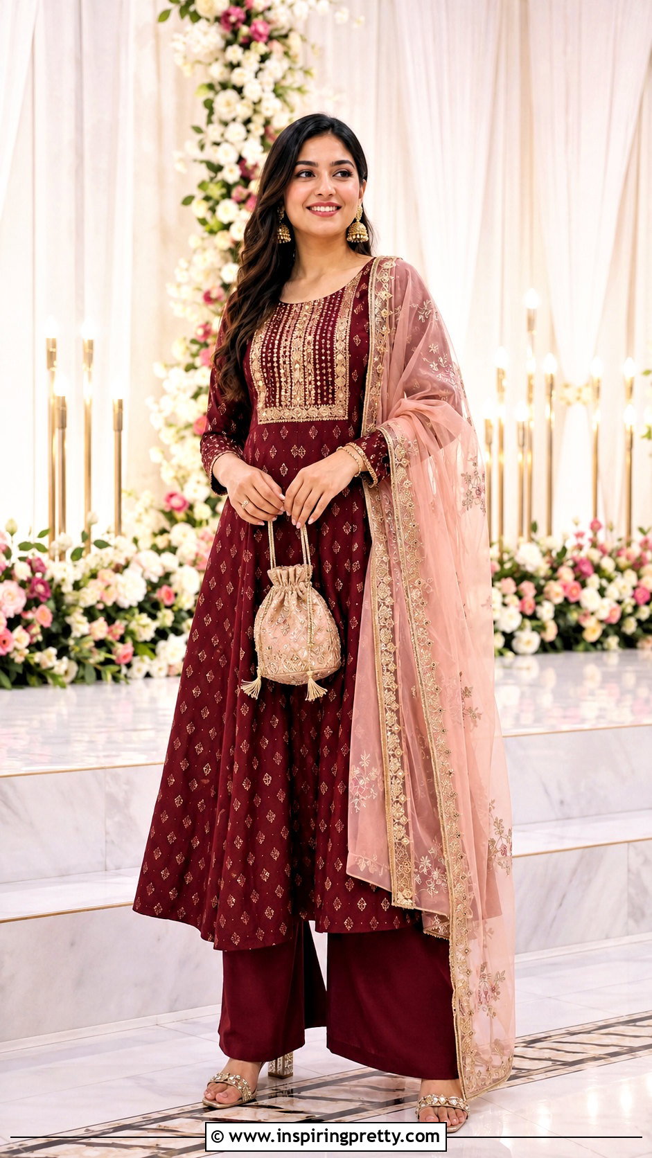 Palazzo Pants With Anarkali Kurti - 50 palazzo and top styles
