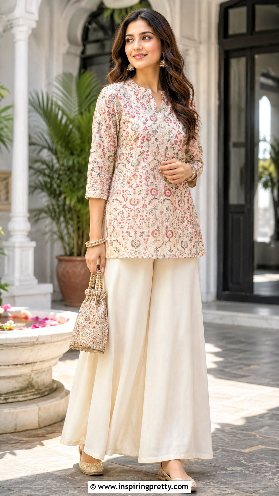 Palazzo Pants With Short Kurti - 50 palazzo and top styles