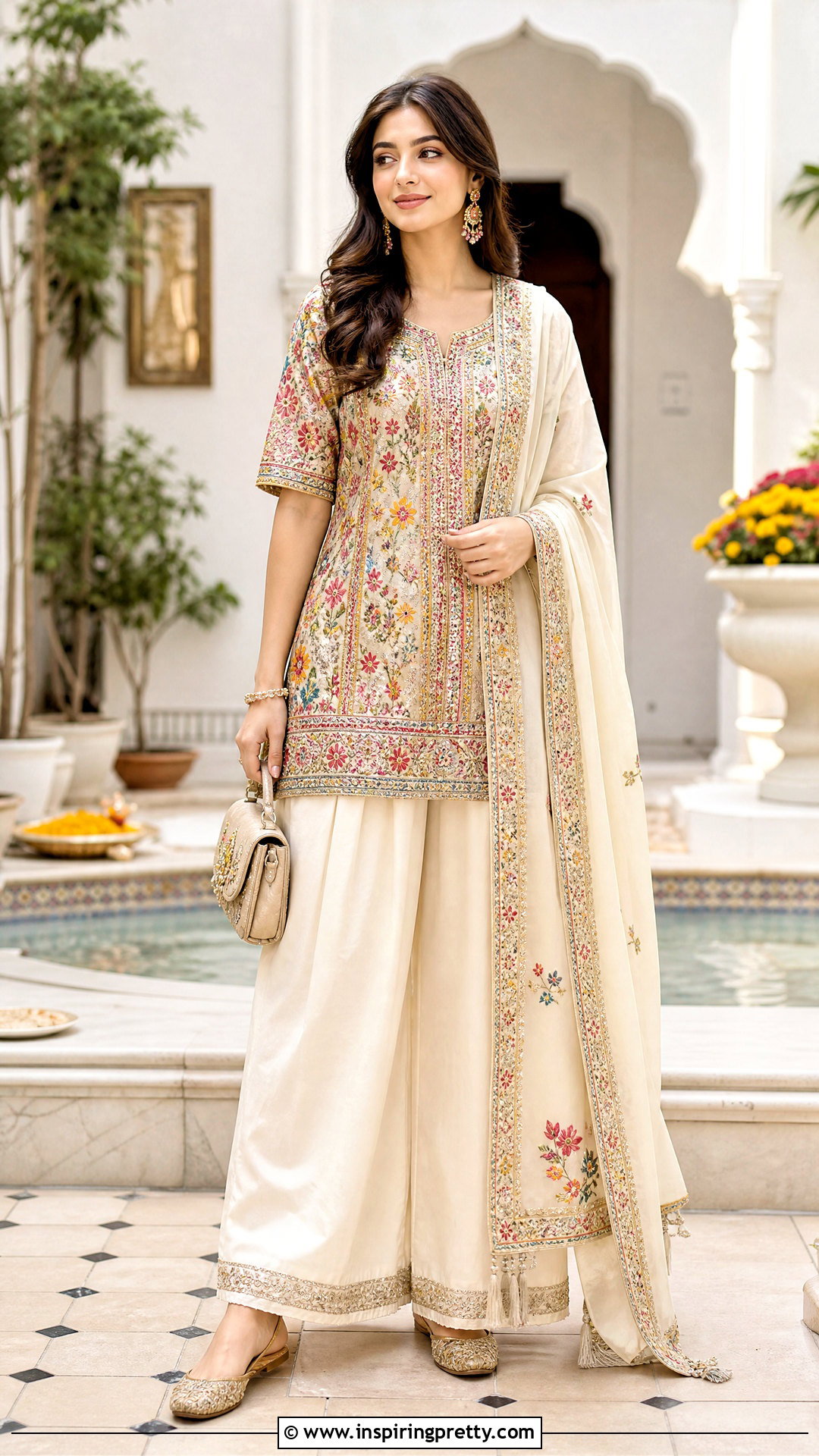 Palazzo Pants With Short Kurti - 50 palazzo pants and top outfit ideas