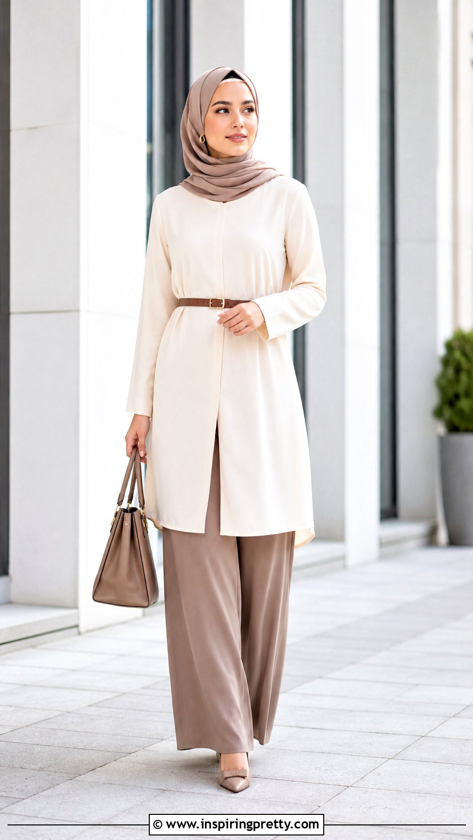 Palazzo Pants With Tunic And Belt - 50 palazzo and top styles