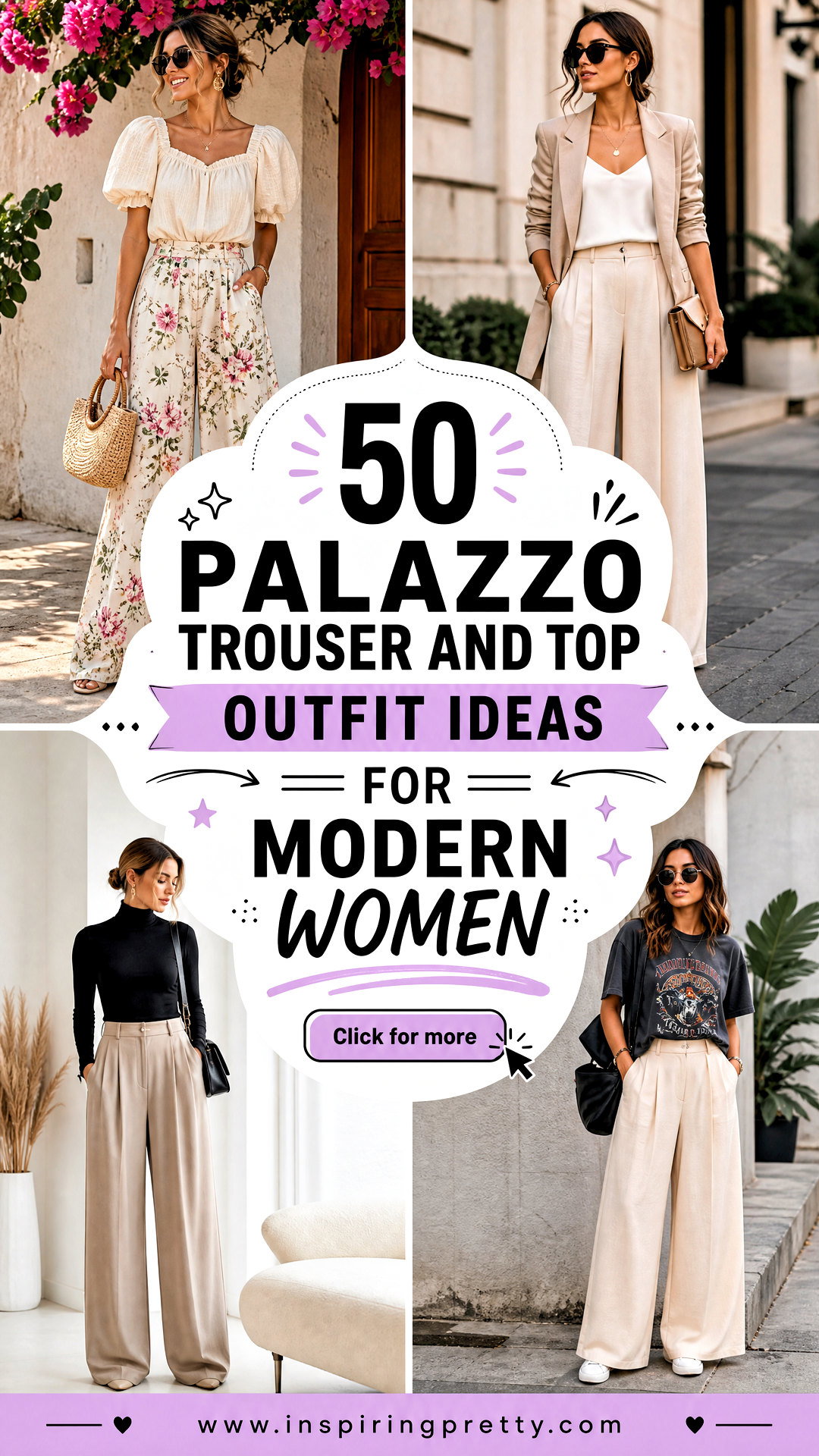 50 Palazzo Trouser and Top Outfit Ideas for Modern Women - 50 Palazzo Trouser and Top Outfit Ideas for Modern Women