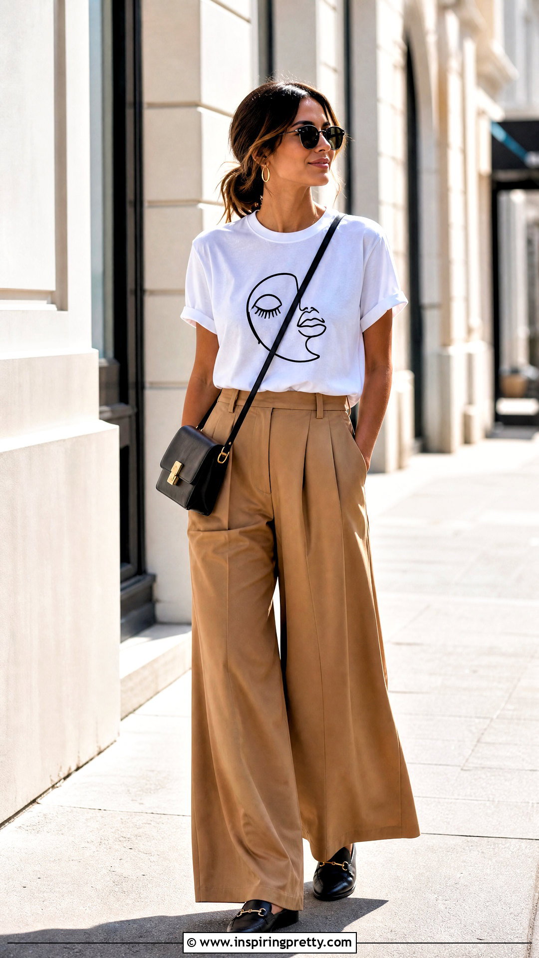 Palazzo Trousers With Graphic T Shirt - 50 palazzo trouser and top for ladies