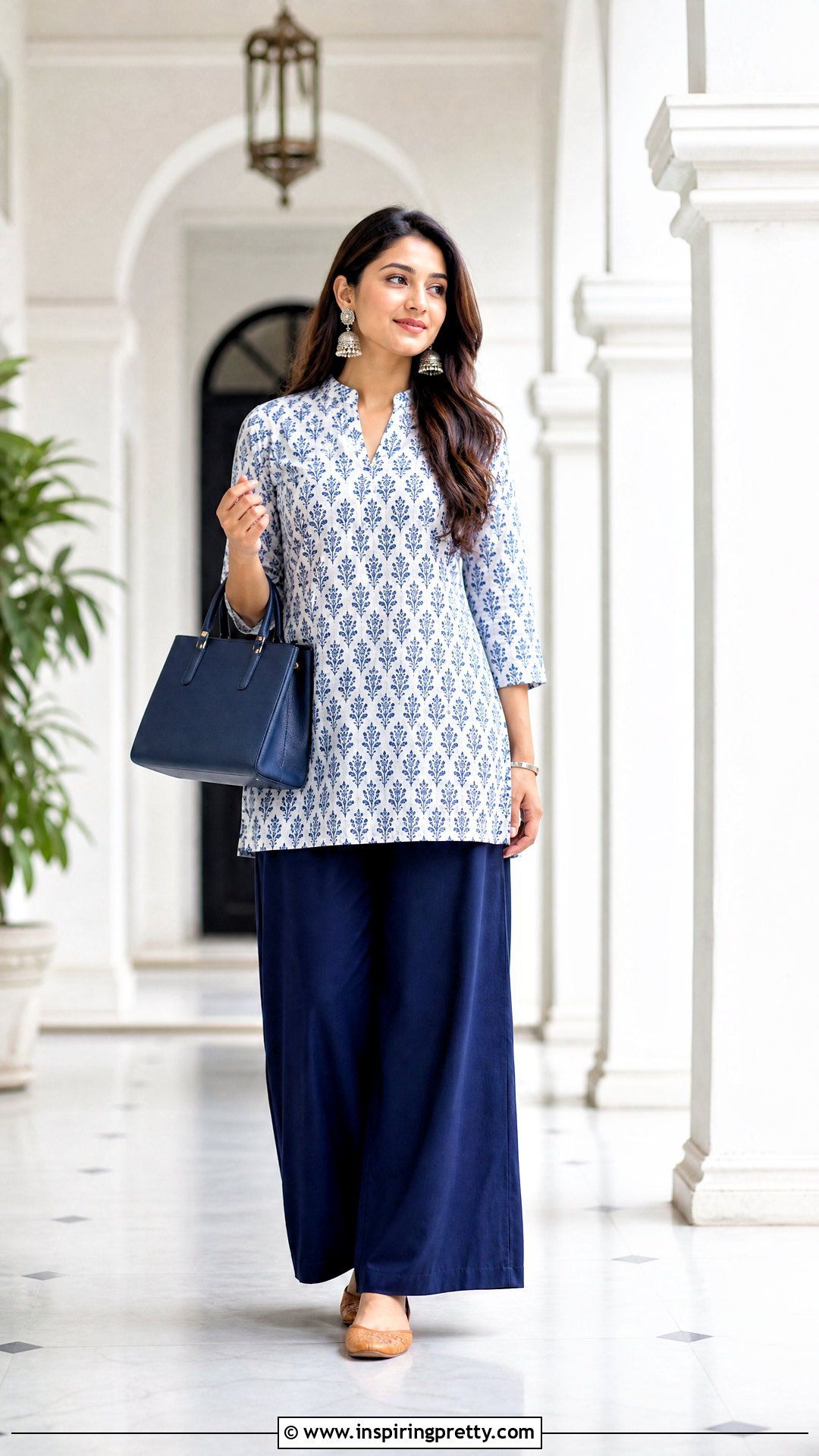 Palazzo Trousers With Short Kurti - 50 palazzo trouser and top for ladies