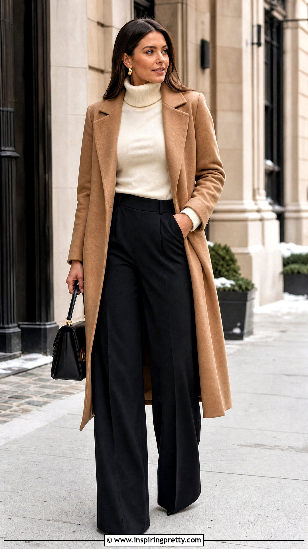 Palazzo Trousers With Turtleneck Top - 50 palazzo trouser and top for ladies
