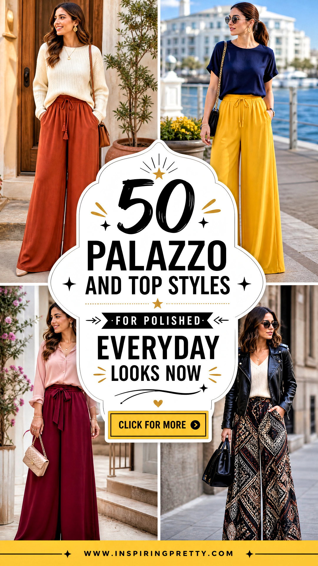 50 Palazzo and Top Styles for Polished Everyday Looks Now - 50 Palazzo and Top Styles for Polished Everyday Looks Now