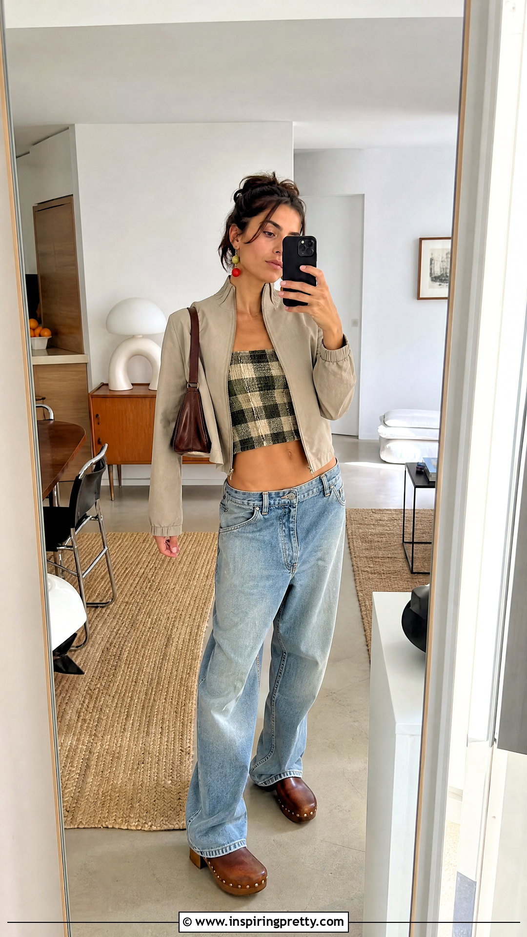 Paloma Wool Checkered Top With Low Rise Jeans - 20 Paloma Wool Checkered Top outfit ideas