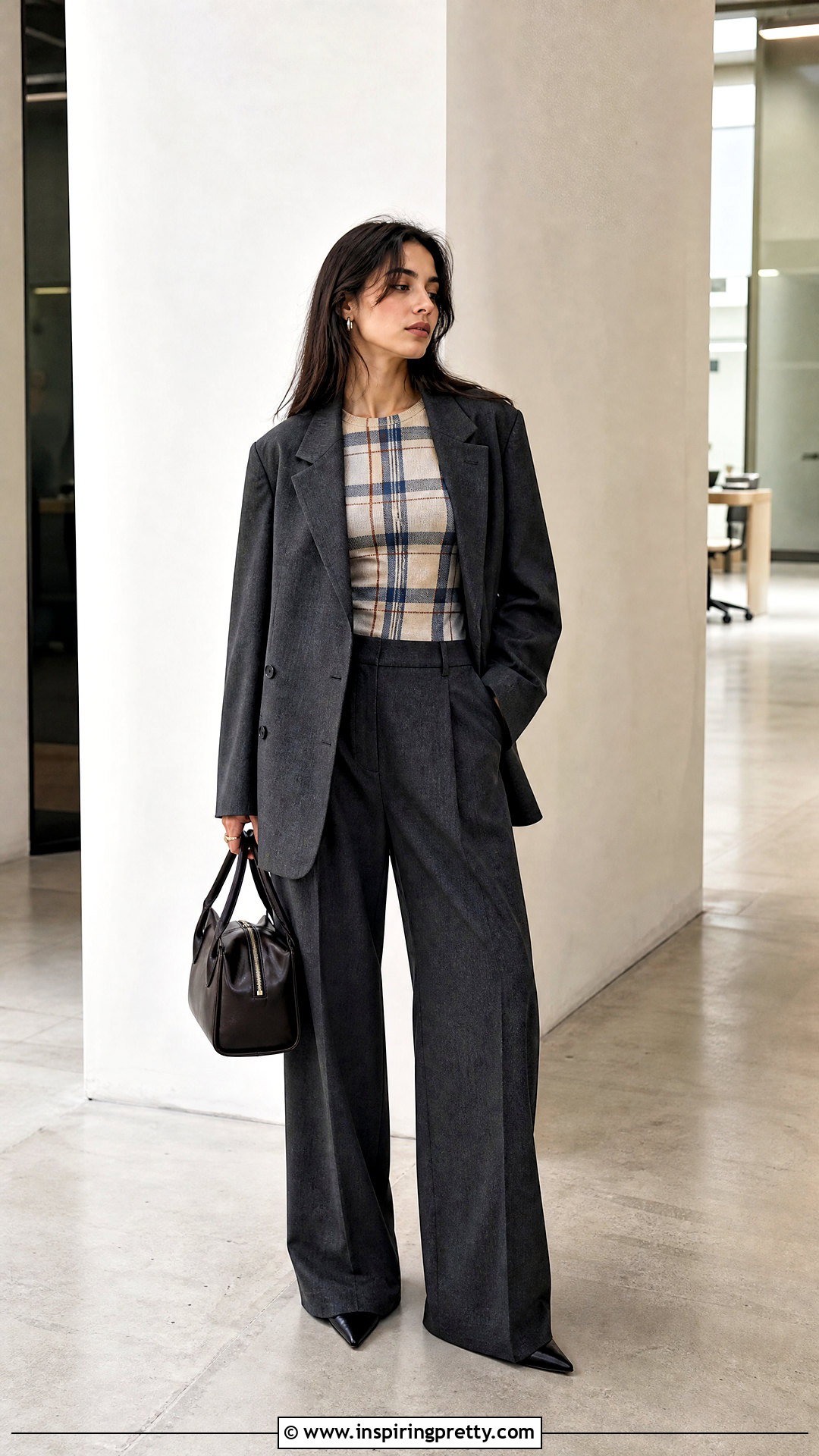 Paloma Wool Checkered Top With Suit Trousers And Blazer - 20 Paloma Wool Checkered Top outfit ideas