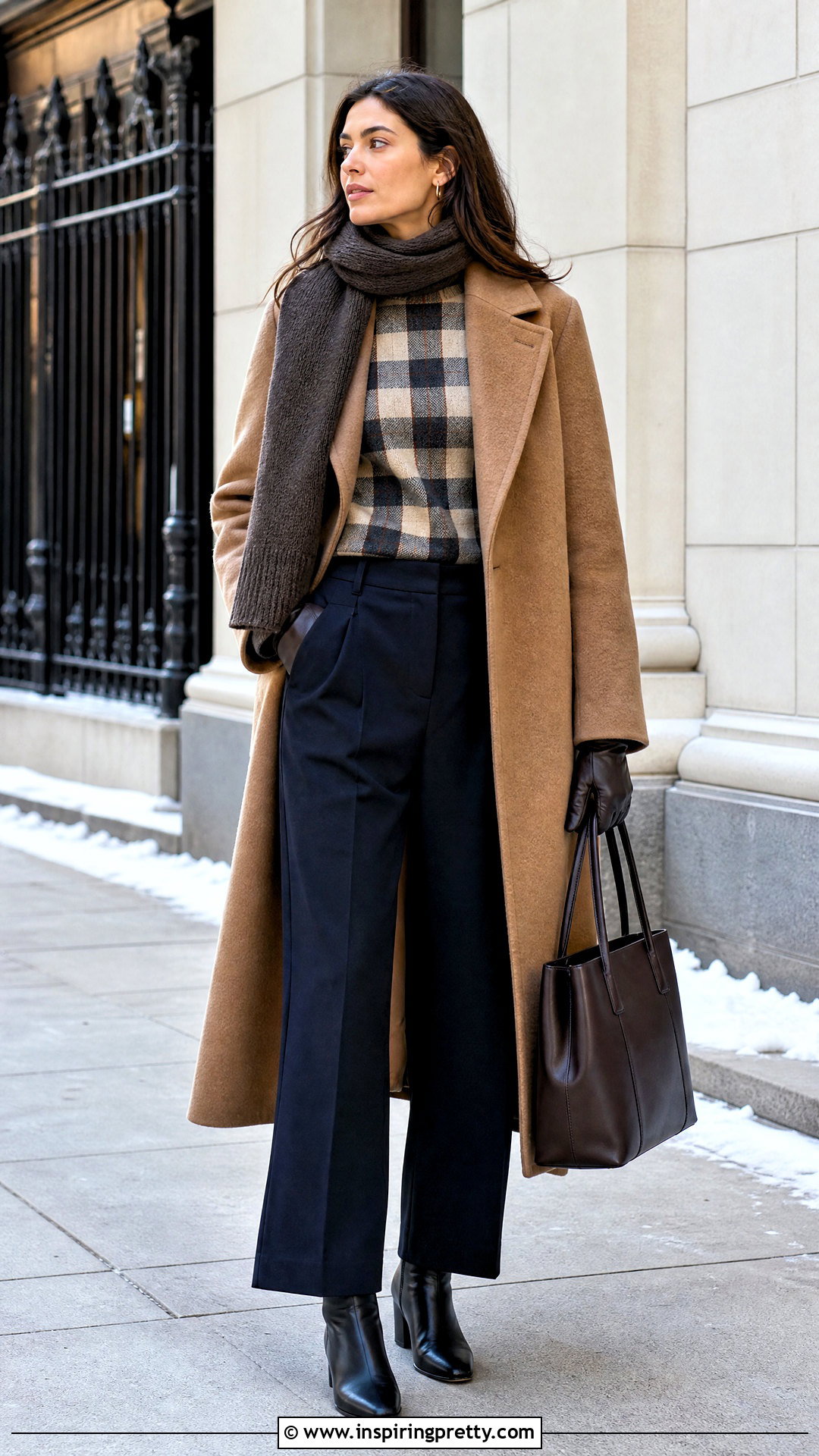Paloma Wool Checkered Top With Wool Coat And Dark Trousers - 20 Paloma Wool Checkered Top outfit ideas