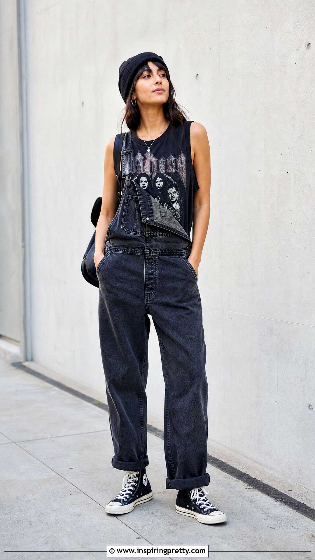 Pantera Tank Top With Denim Overalls - 25 pantera tank top outfit ideas
