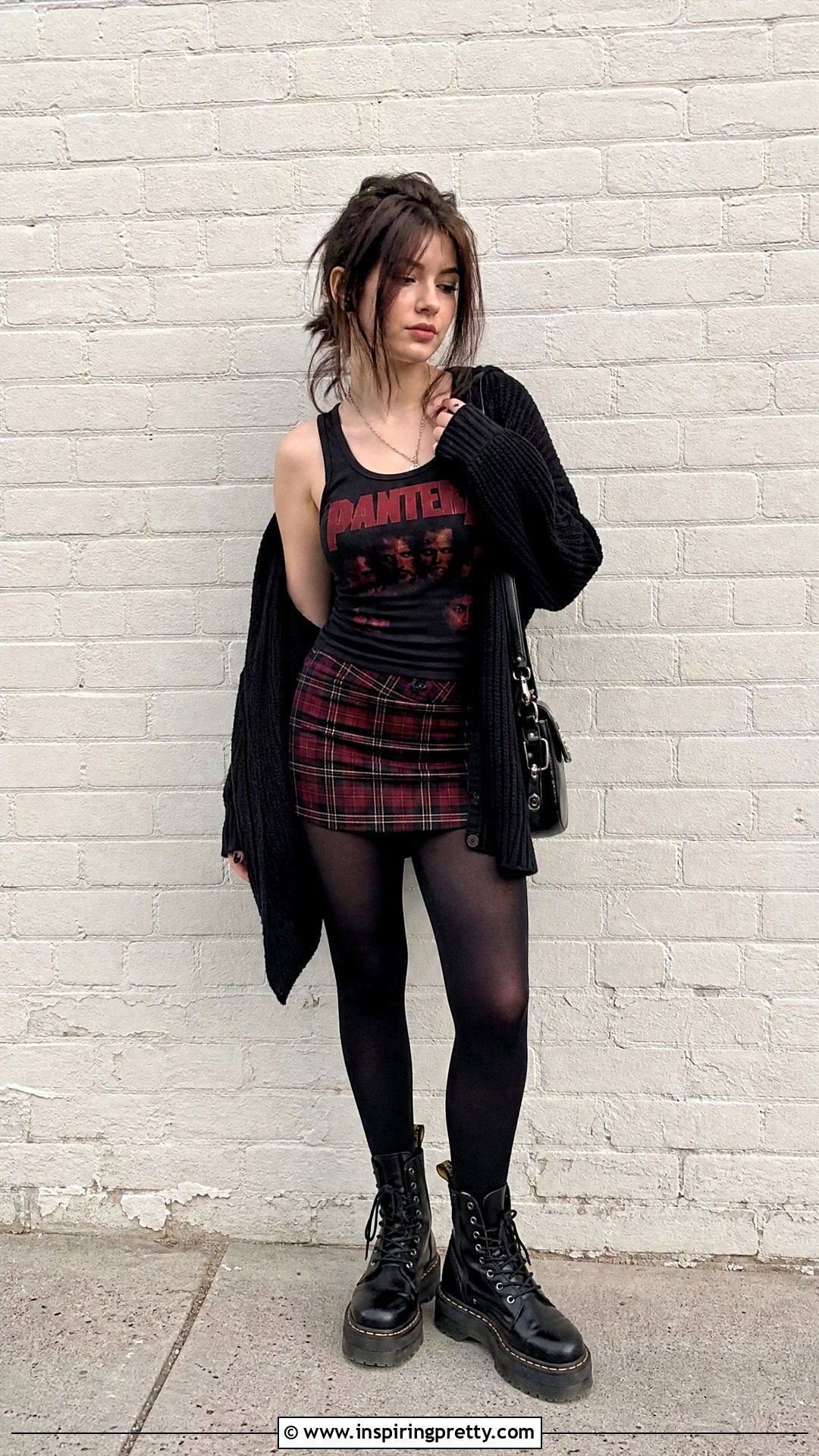 Pantera Tank Top With Plaid Mini Skirt - 25 pantera tank top outfit ideas