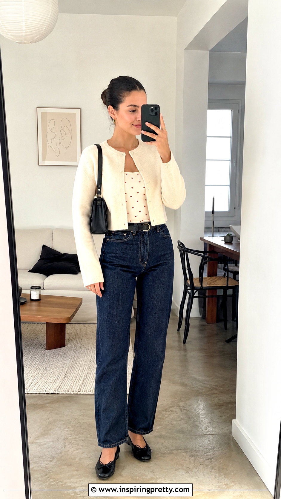 Paris Georgia Heart Top With Cropped Cardigan And Jeans - 20 paris georgia heart top outfit ideas