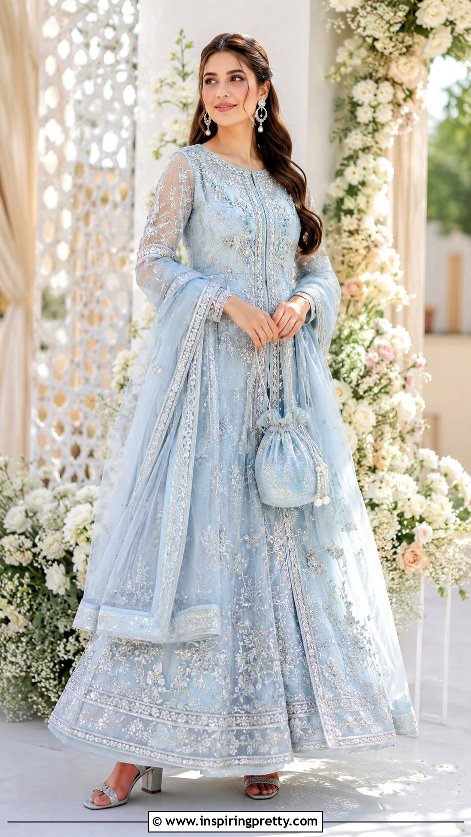 Pastel Blue Lehenga With Long Top - 50 Lehenga With Long Top outfit ideas