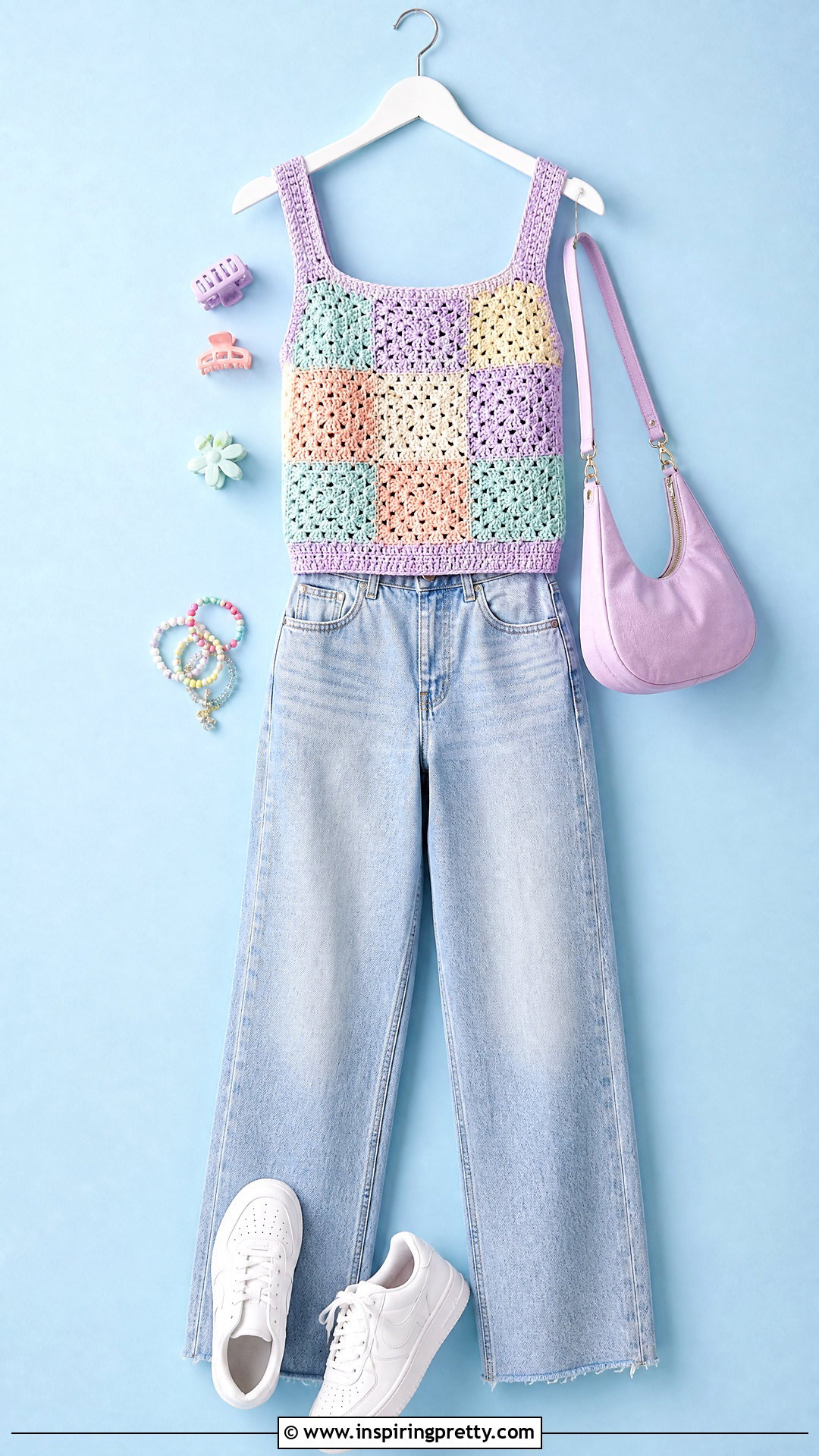 Pastel Crochet Tank Top Outfit On Hanger - 20 crochet tank top on hanger ideas