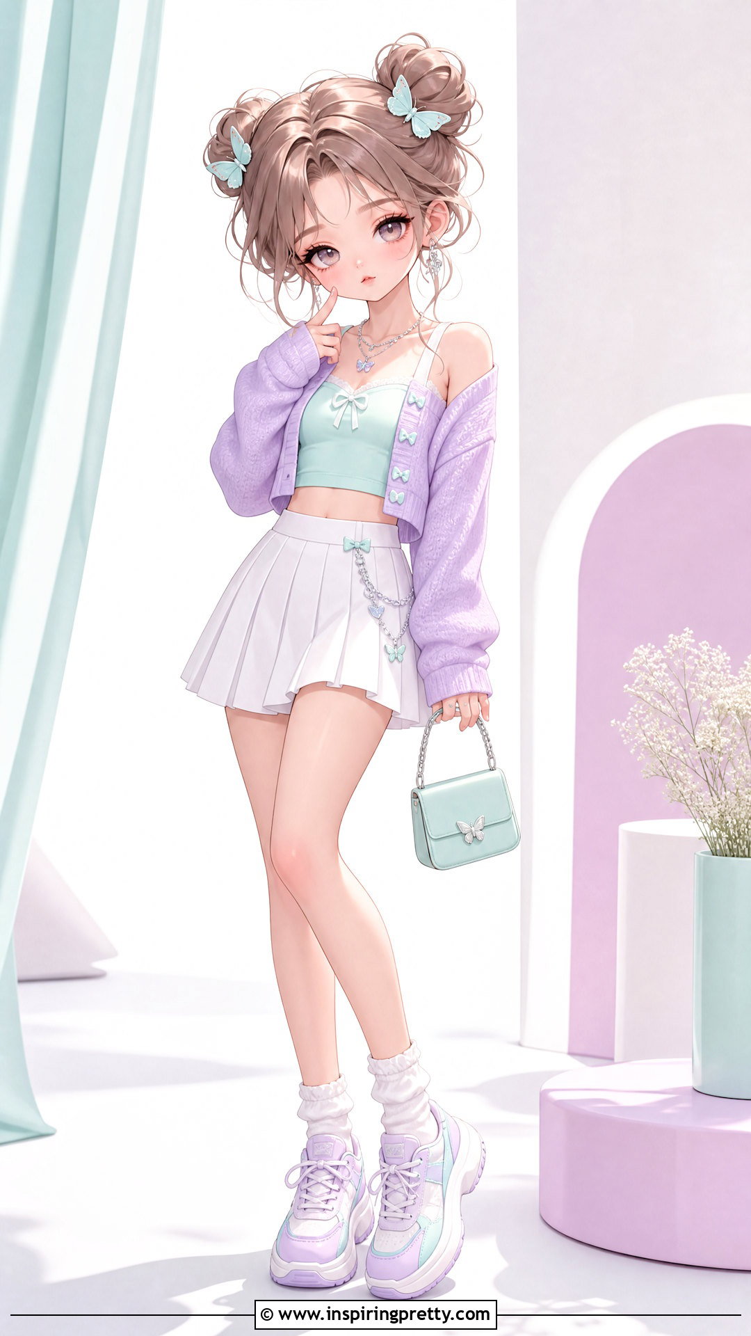 Pastel Crop Top And Tennis Skirt Outfit - 25 gacha life crop top outfit ideas