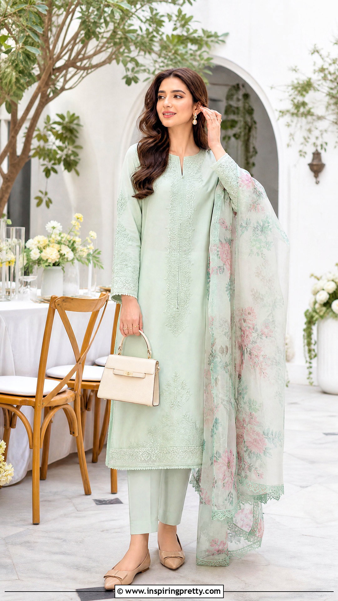 Pastel Long Kurtha Top With Matching Pants - 20 long kurtha tops for women