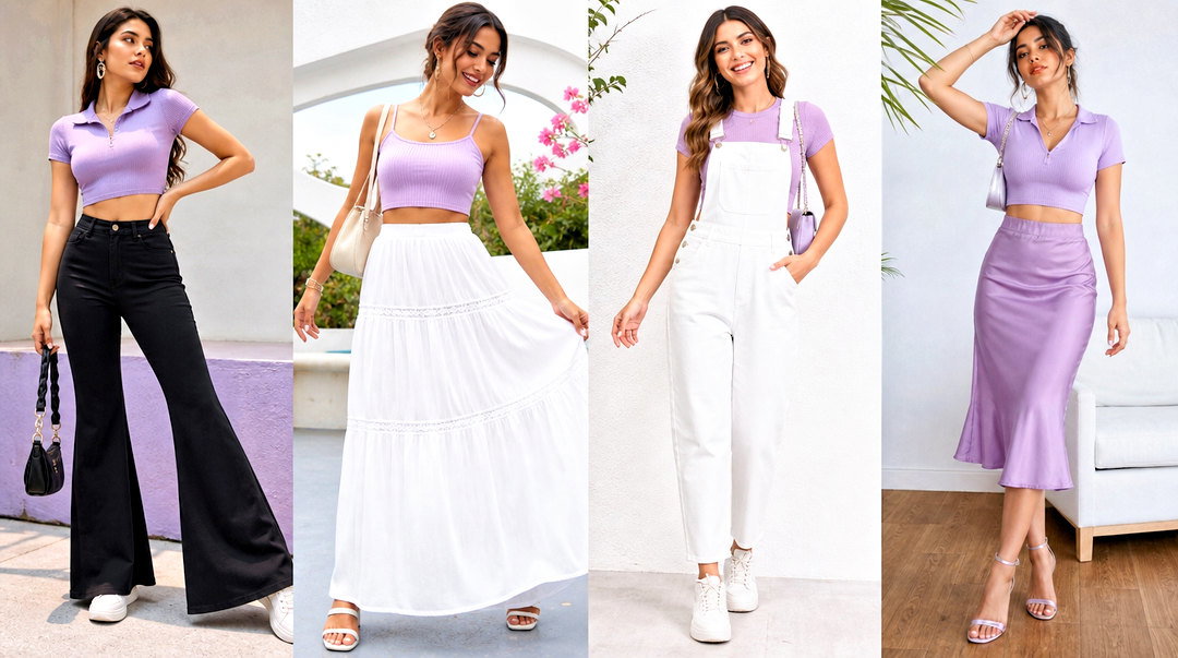 25 Pastel Purple Crop Top Outfit Ideas for Dreamy Spring Looks