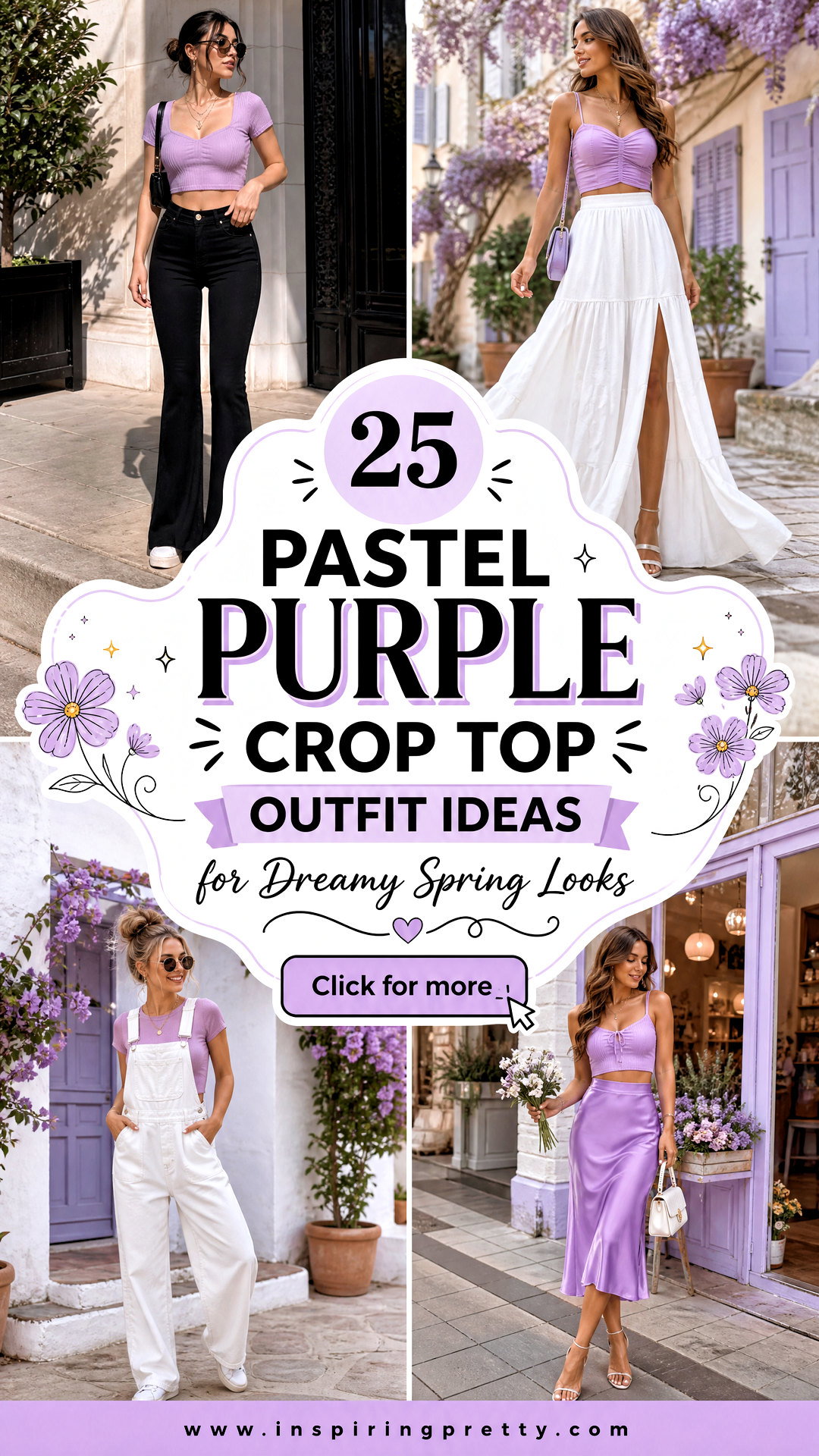 25 Pastel Purple Crop Top Outfit Ideas for Dreamy Spring Looks - 25 Pastel Purple Crop Top Outfit Ideas for Dreamy Spring Looks