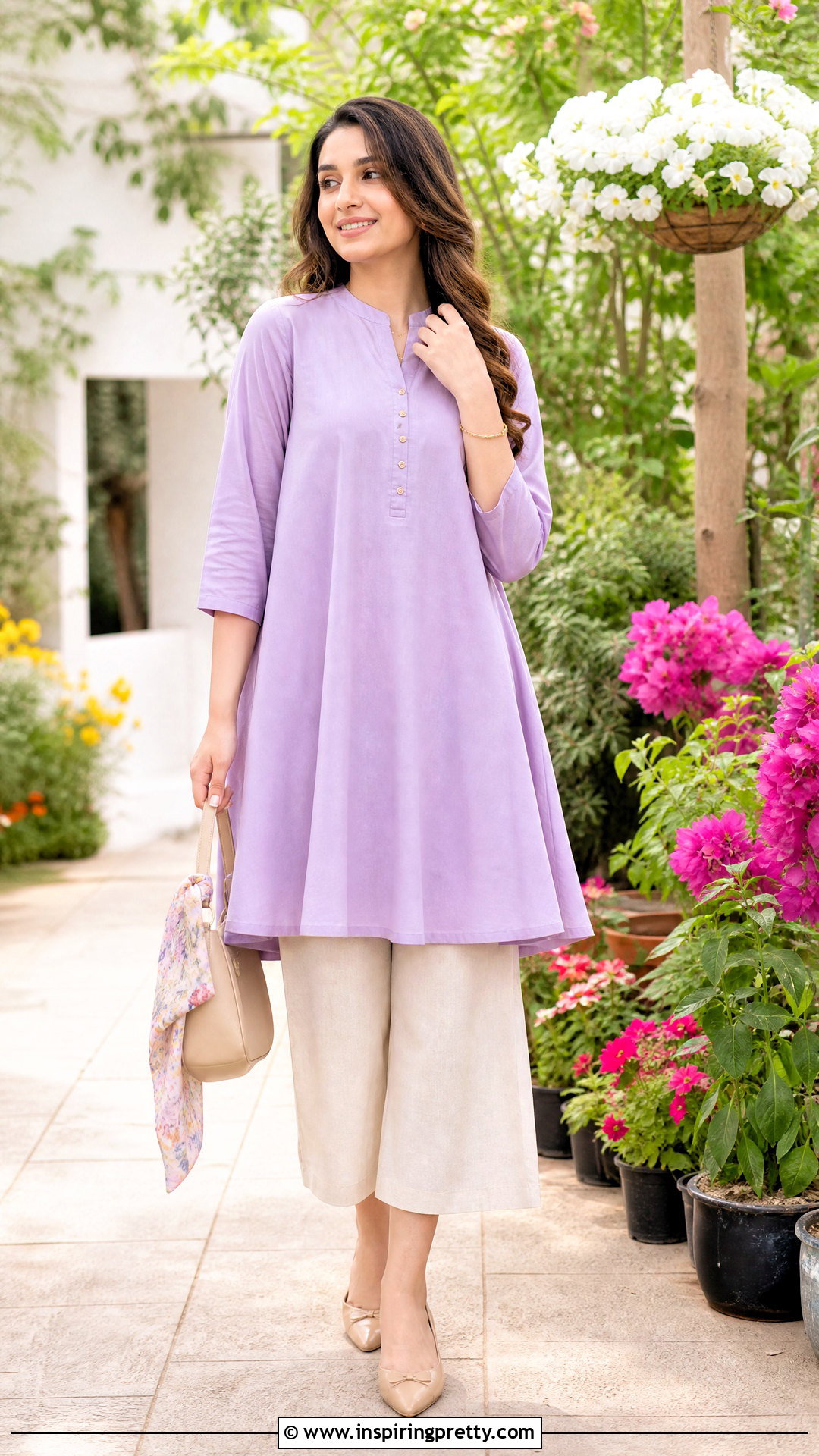 Pastel Short Kurtha Top With Culottes - 20 Short Kurtha Tops For Women