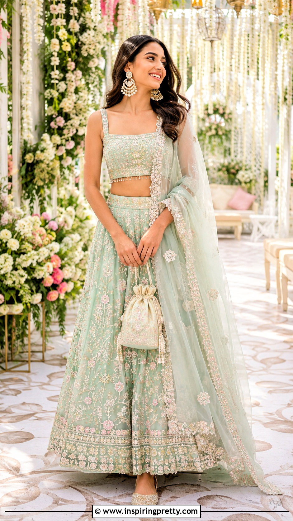 Pastel Skirt And Crop Top For Day Wedding - 50 skirt and crop top indian weddings