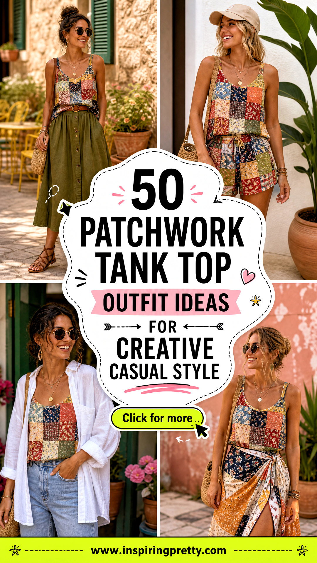 50 Patchwork Tank Top Outfit Ideas for Creative Casual Style - 50 Patchwork Tank Top Outfit Ideas for Creative Casual Style